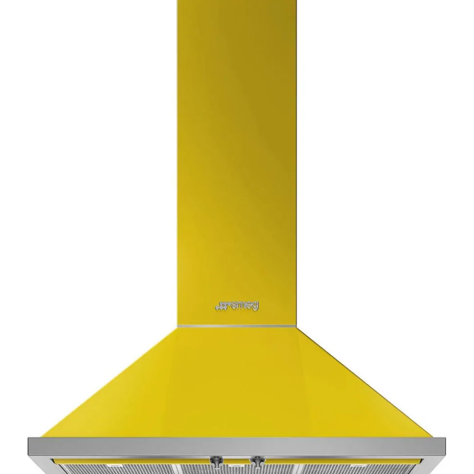Smeg liesituuletin KPF9YW Portofino 90 cm keltainen seinämalli
