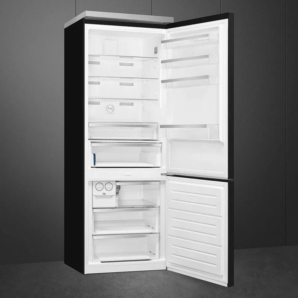 Smeg Portofino jääkaappipakastin FA490RBL5 musta oikea