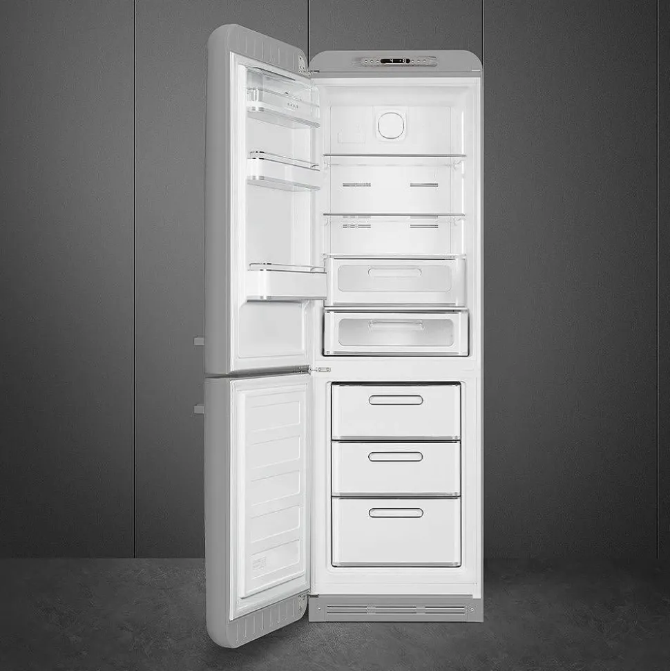 Smeg retrojääkaappi FAB32LSV5 hopea, vasen