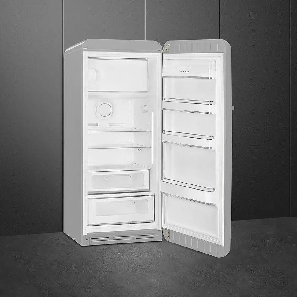 Smeg retrojääkaappi FAB28RSV5 153 cm, hopea, oikea