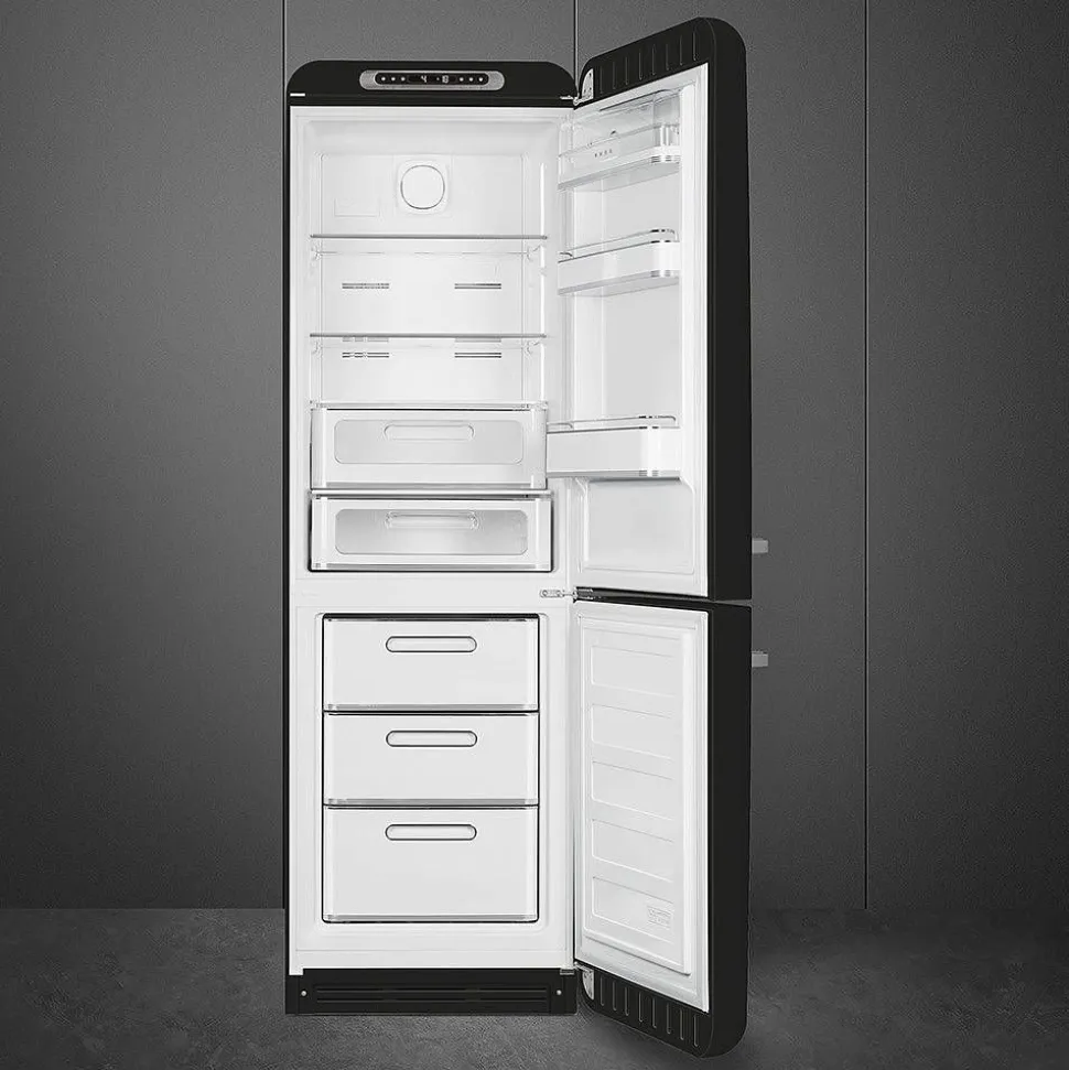 Smeg retrojääkaappipakastin FAB32RBL5 musta, oikea