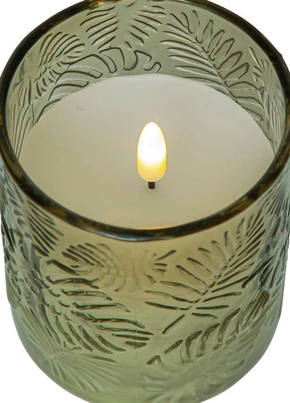 Star Trading LED-kynttilä Flamme Leaf 10 cm vihreä