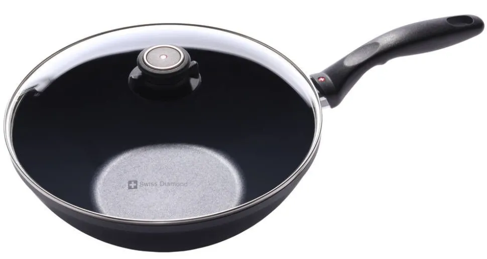 Swiss Diamond XD Wok + kansi 28 cm / 3,7 L induktio