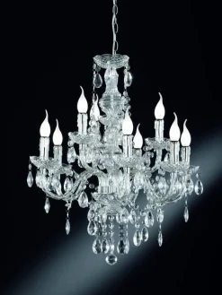 Trio Lighting kattokruunu Luster 9-os 9xE14 kirkas