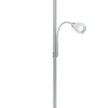 Trio Lighting lattiavalaisin Gerry E27+E14 harjattu teräs
