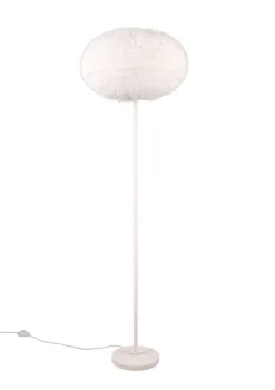 Trio Lighting lattiavalaisin Furry E27 hiekanvalkoinen