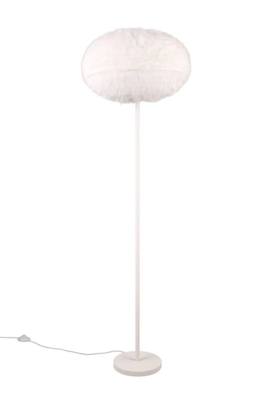 Trio Lighting lattiavalaisin Furry E27 hiekanvalkoinen