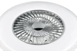 Trio Lighting LED kattotuuletin Harstad kromi starlight