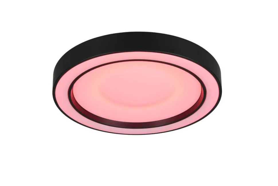 Trio Lighting LED kattovalaisin Arco 40 cm mattamusta RGBW