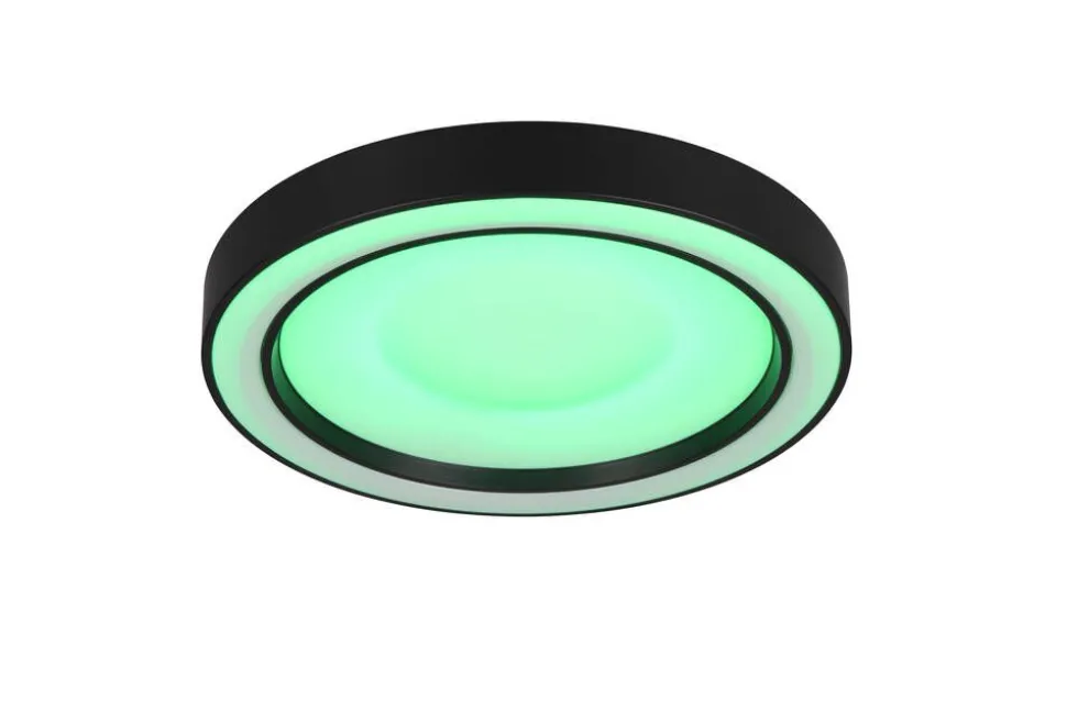 Trio Lighting LED kattovalaisin Arco 40 cm mattamusta RGBW