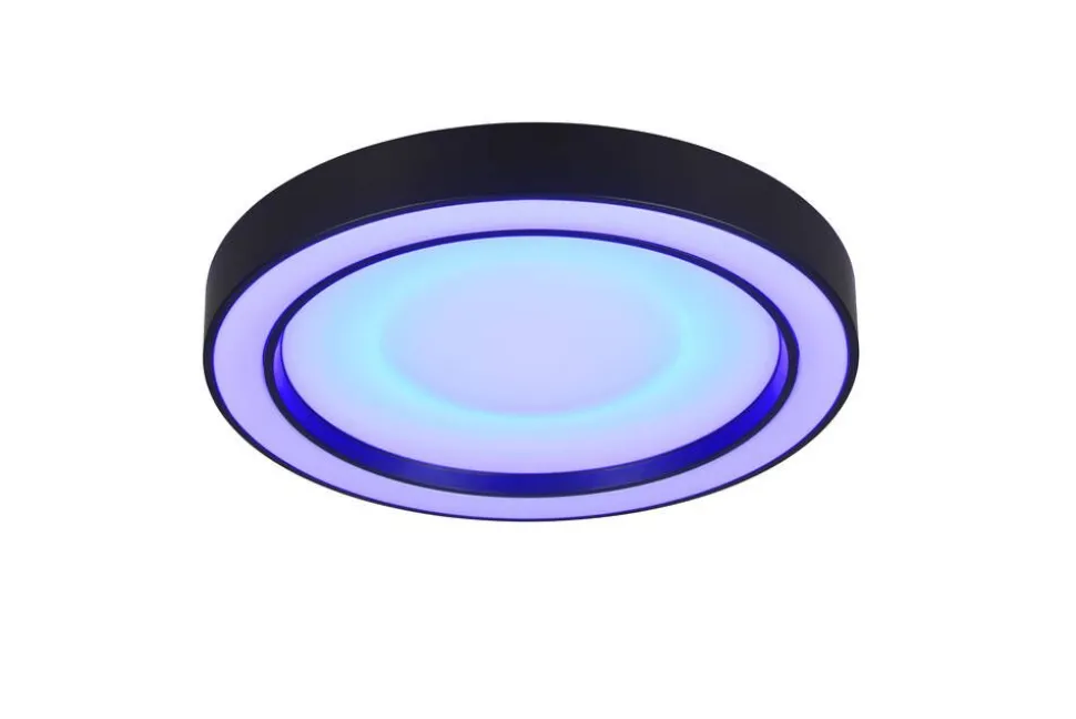 Trio Lighting LED kattovalaisin Arco 40 cm mattamusta RGBW