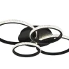 Trio Lighting LED kattovalaisin Cires mattamusta/kristallief
