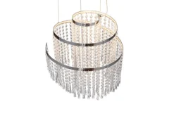 Trio Lighting LED riippuvalaisin Pomp 38 cm kromi/kirkas