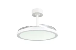 Trio Lighting LED tuuletinkattovalaisin Kasfjord mattavalkoi