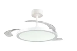 Trio Lighting LED tuuletinkattovalaisin Kasfjord mattavalkoi