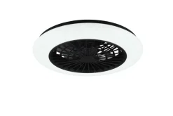 Trio Lighting LED tuuletinkattovalaisin Stralsund mattamusta