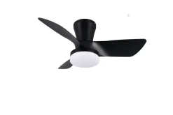 Trio Lighting LED tuuletinkattovalaisin Randers mattamusta