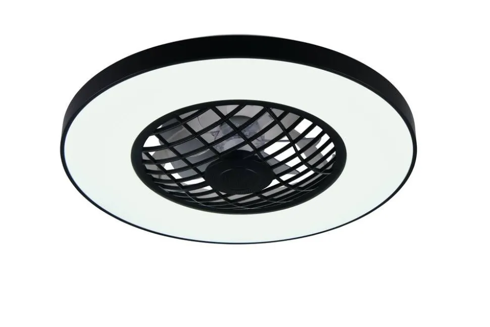 Trio Lighting LED tuuletinkattovalaisin Linköping musta RGB