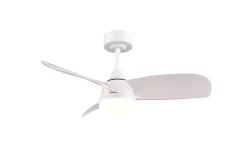 Trio Lighting LED tuuletinkattovalaisin Helsinki mattavalkoi