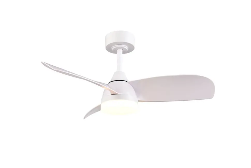 Trio Lighting LED tuuletinkattovalaisin Helsinki mattavalkoi