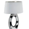 Trio Lighting pöytävalaisin Taba 52 cm E27 hopea/valkoinen