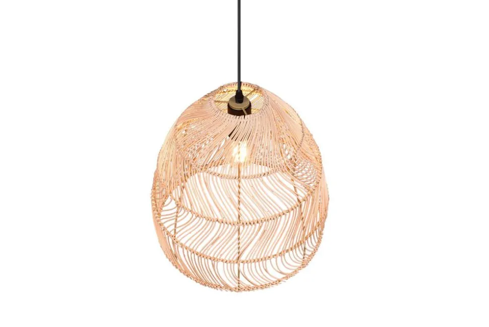 Trio Lighting riippuvalaisin Rike E27 rottinki