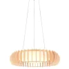Trio Lighting riippuvalaisin Monte LED 60 cm valkoinen/puu