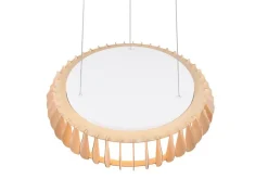 Trio Lighting riippuvalaisin Monte LED 60 cm valkoinen/puu
