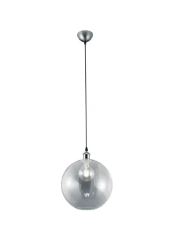 Trio Lighting riippuvalaisin Dino E27 harjattu teräs