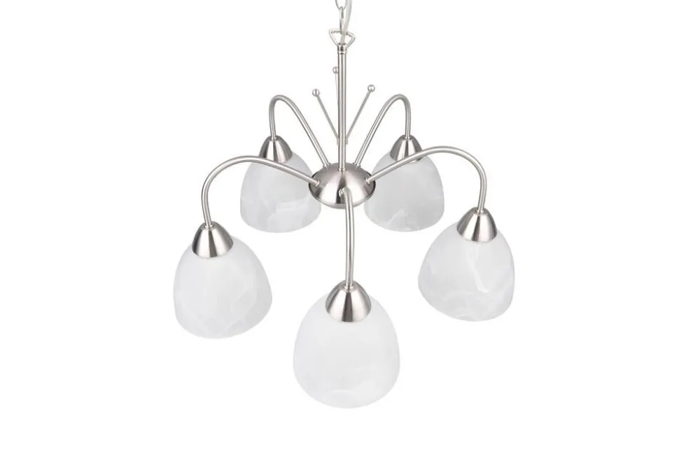 Trio Lighting riippuvalaisin Dobby 5-os E27 harjattu teräs/a
