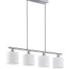 Trio Lighting riippuvalaisin Tommy 4xE14 harjattu teräs/valk