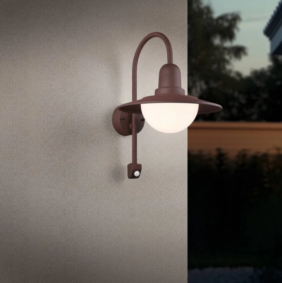 Trio Lighting seinävalaisin Norman E27 rustiikki liiketunnis