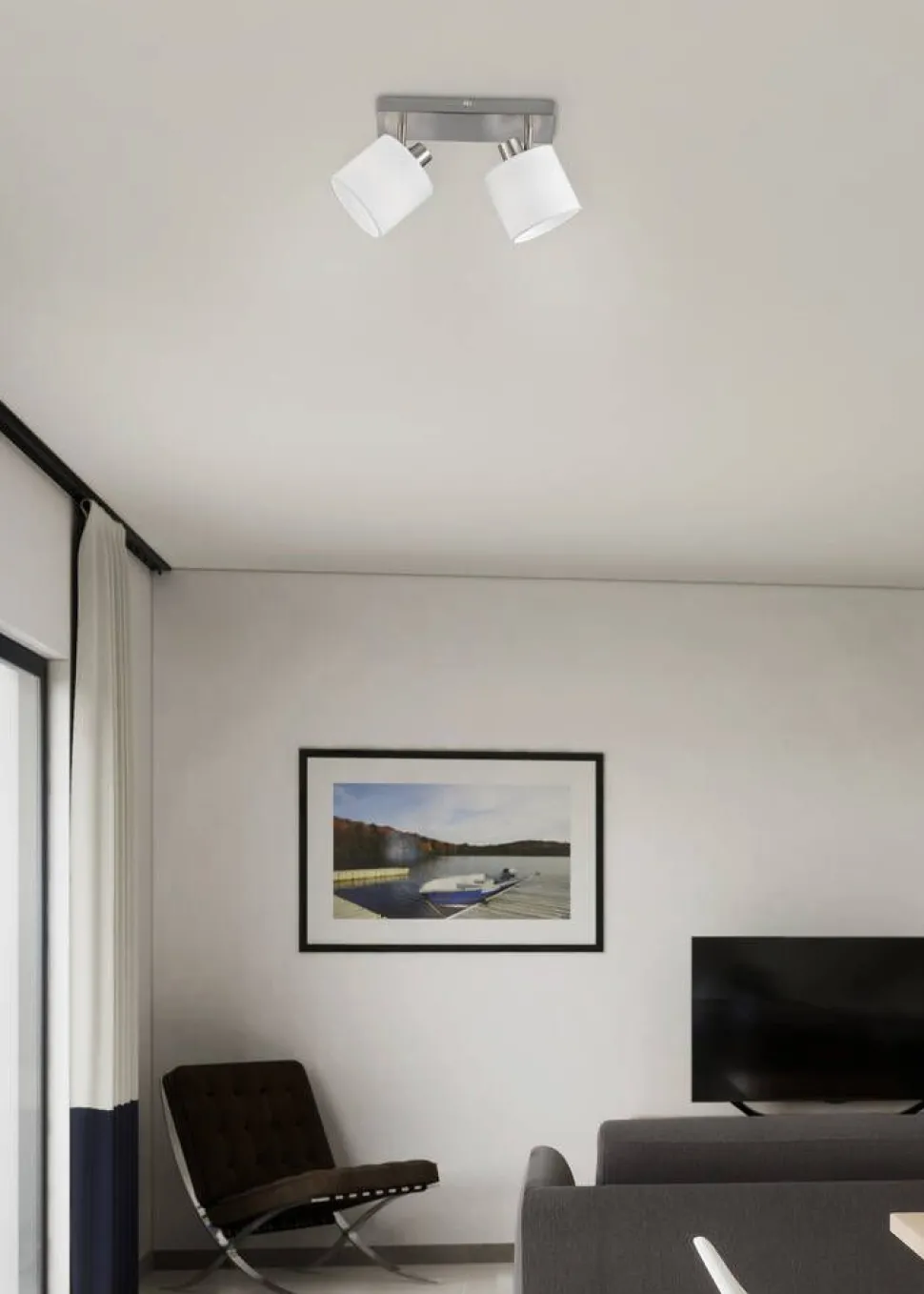 Trio Lighting spottivalaisin Tommy 2-os E14 harjattu teräs/v
