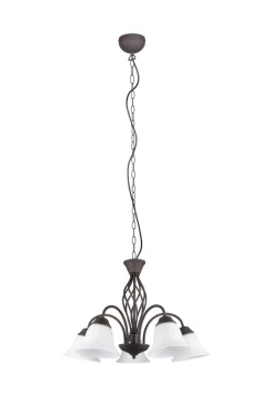 Trio Lighting kattokruunu Rustica 5-os E27 rustiikki
