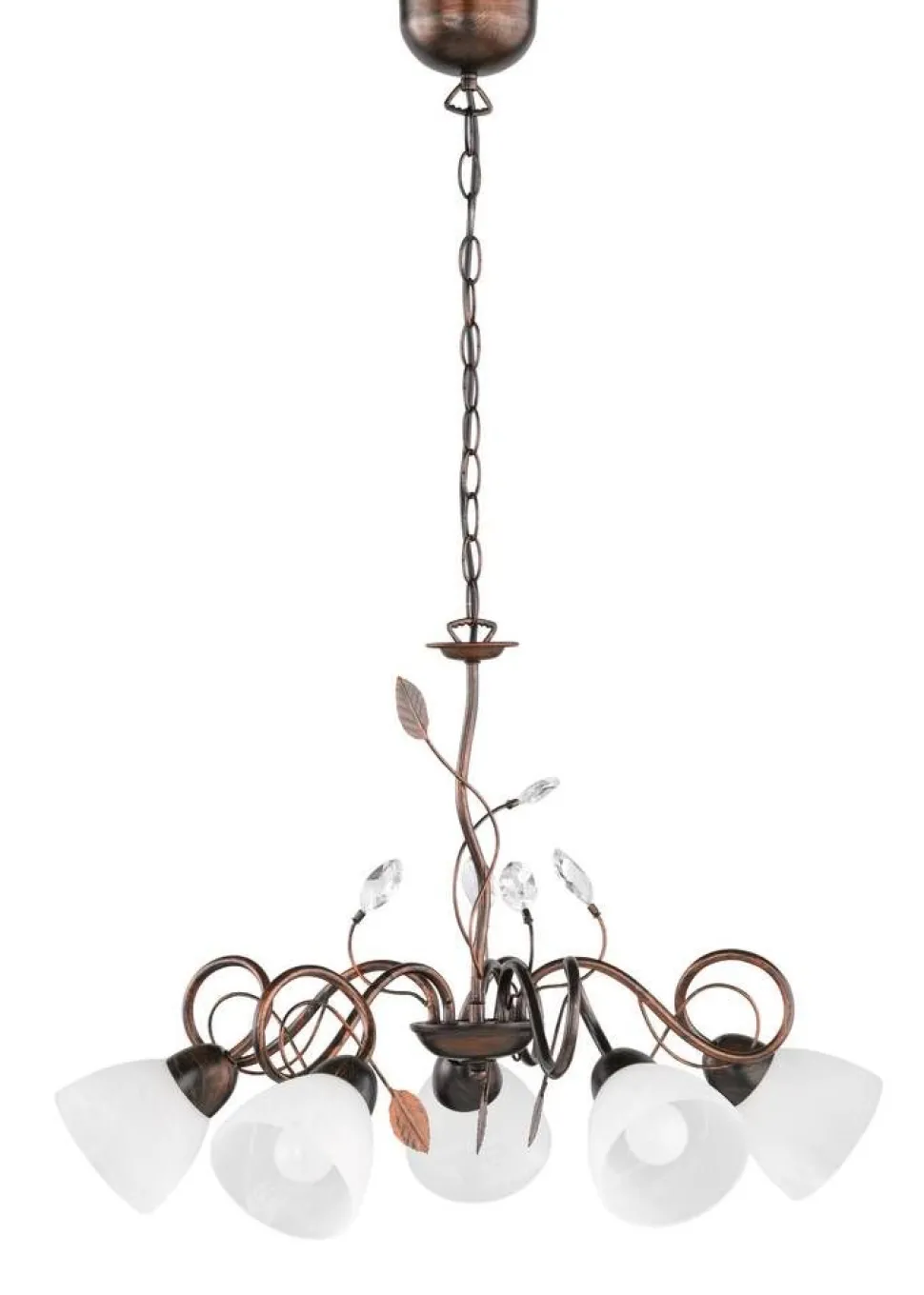 Trio Lighting kattokruunu Traditio 5-os E14 rustiikki
