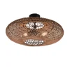 Trio Lighting kattovalaisin Hedda 2xE27 mattamusta/sisal