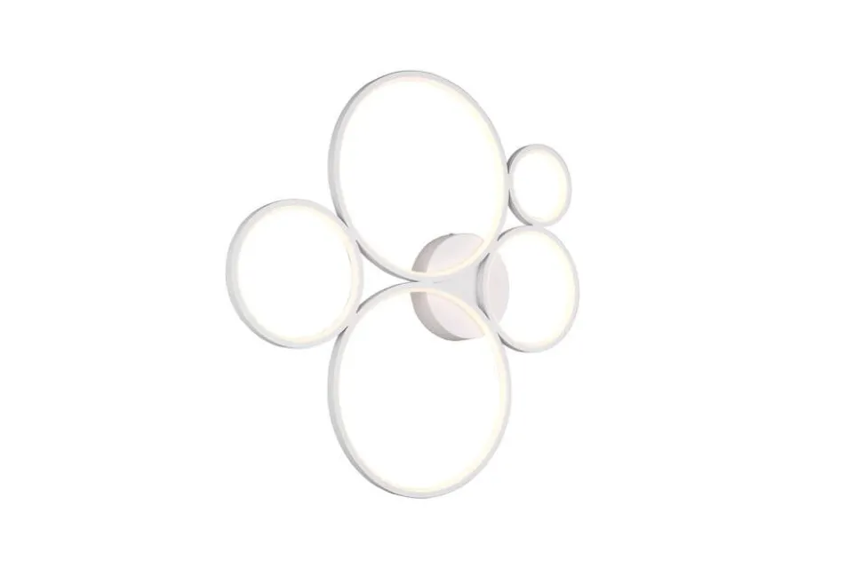 Trio Lighting kattovalaisin Rondo LED 5-os mattavalkoinen