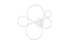 Trio Lighting kattovalaisin Rondo LED 5-os mattavalkoinen
