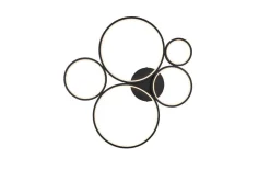 Trio Lighting kattovalaisin Rondo LED 5-os mattamusta