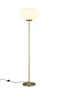 Trio Lighting lattiavalaisin Fomento E27 mattamessinki/valko