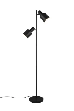 Trio Lighting lattiavalaisin Agudo 2xE27 mattamusta