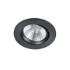 Trio Lighting LED alasvalo Pamir mattamusta pyöreä