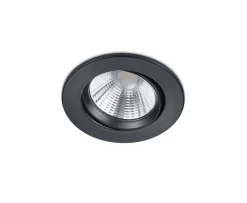 Trio Lighting LED alasvalo Pamir mattamusta pyöreä