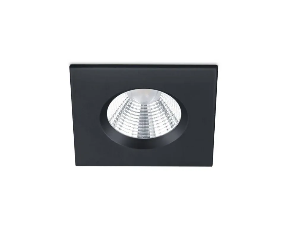 Trio Lighting LED alasvalo Zagros IP65 mattamusta neliö