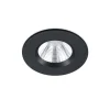 Trio Lighting LED alasvalo Zagros IP65 mattamusta pyöreä