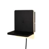 Trio Lighting LED seinävalaisin Fairfield mattamusta latausa