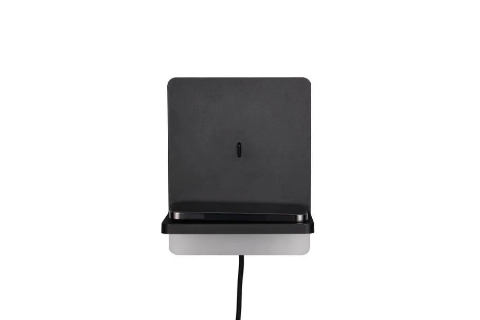 Trio Lighting LED seinävalaisin Fairfield mattamusta latausa