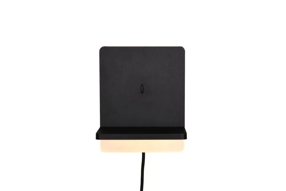 Trio Lighting LED seinävalaisin Fairfield mattamusta latausa