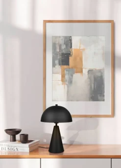 Trio Lighting pöytävalaisin Alfie E27 mattamusta