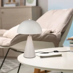 Trio Lighting pöytävalaisin Alfie E27 lämmin harmaa